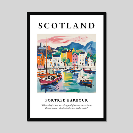 Poster of Portree Harbour, Scotland.