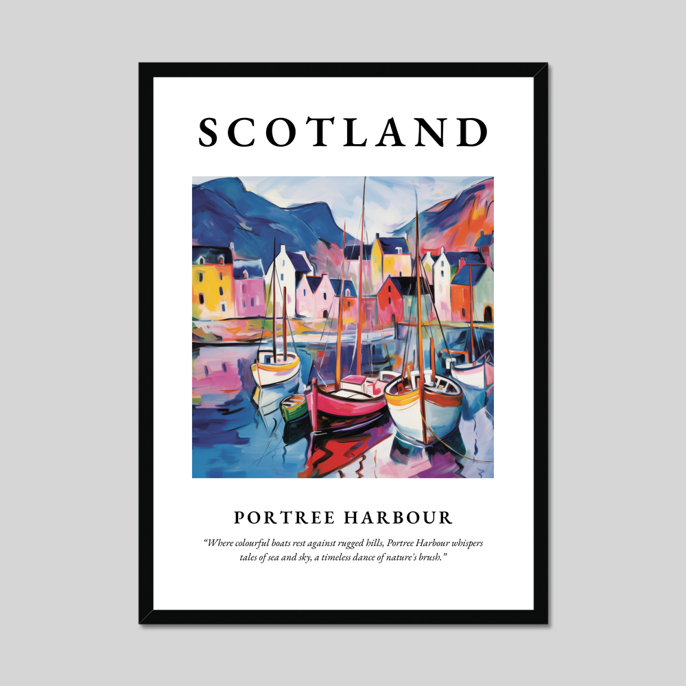 Poster of Portree Harbour, Scotland.