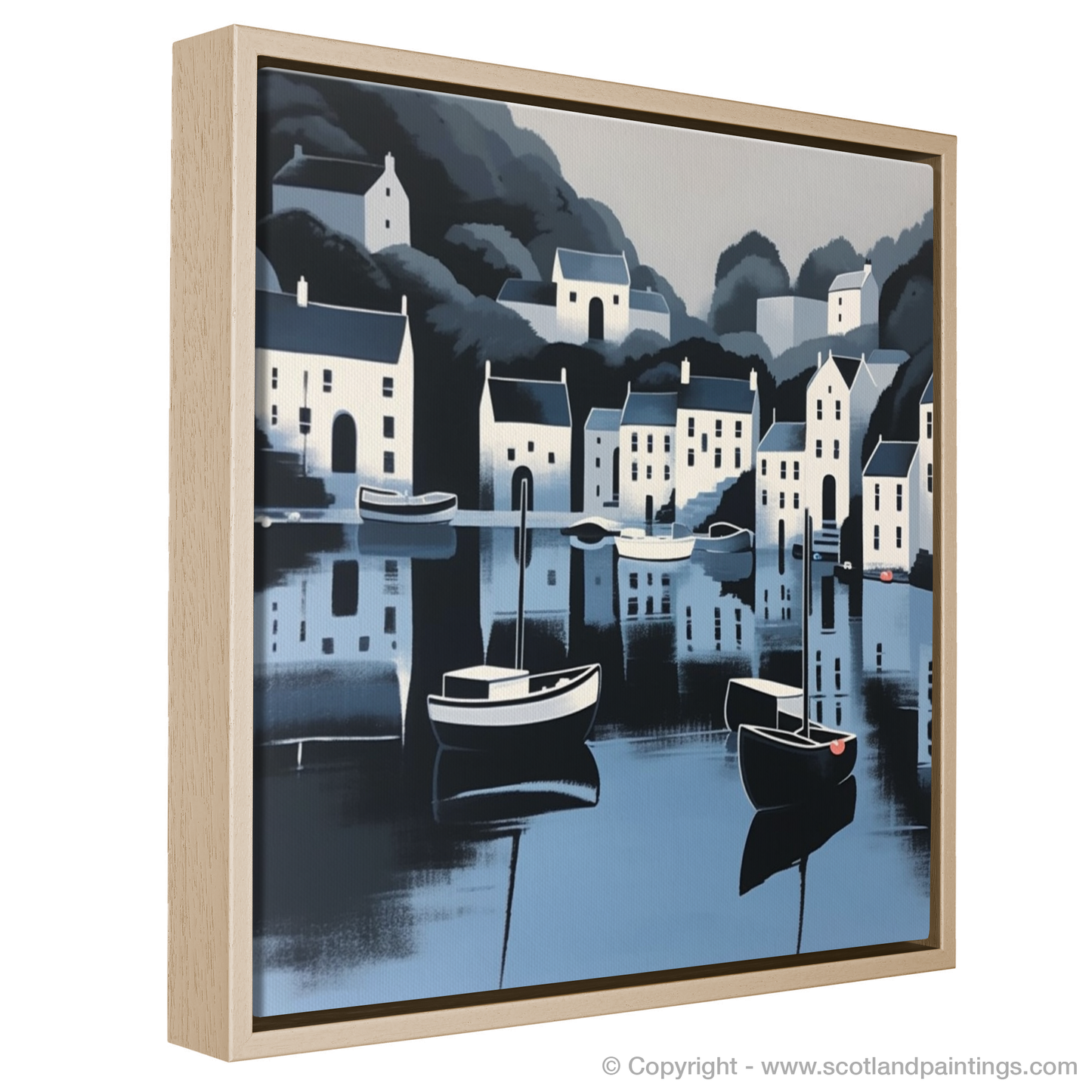 Serenity by the Sea: Portree Harbour in Minimalist Splendour