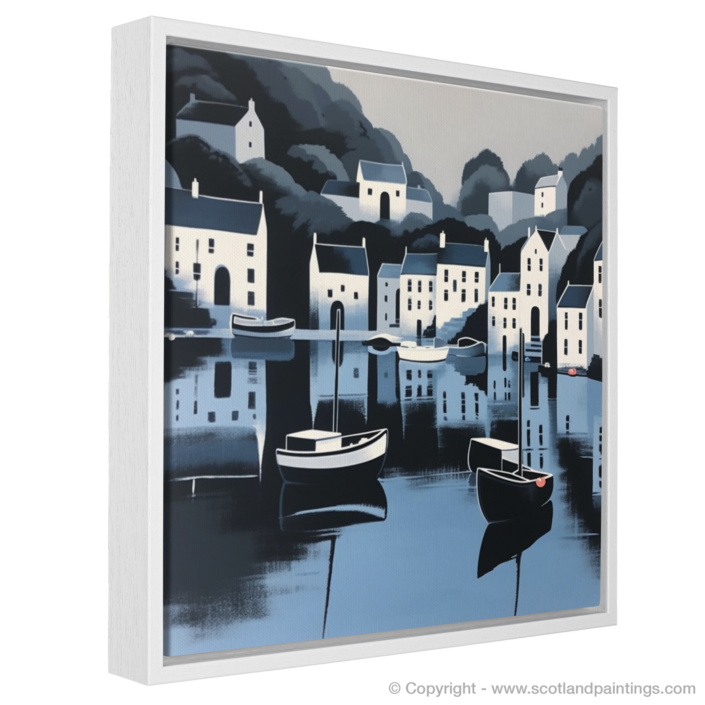 Serenity by the Sea: Portree Harbour in Minimalist Splendour