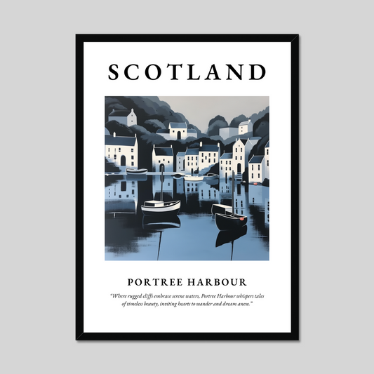 Poster of Portree Harbour, Scotland.