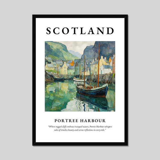 Poster of Portree Harbour, Scotland.