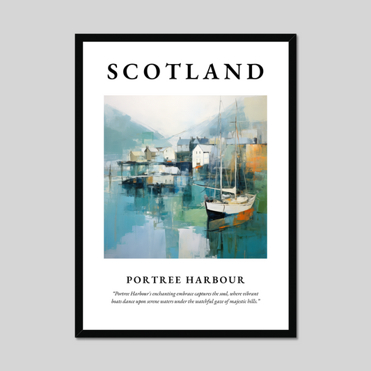 Poster of Portree Harbour, Scotland.