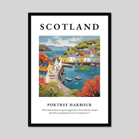 Poster of Portree Harbour, Scotland.