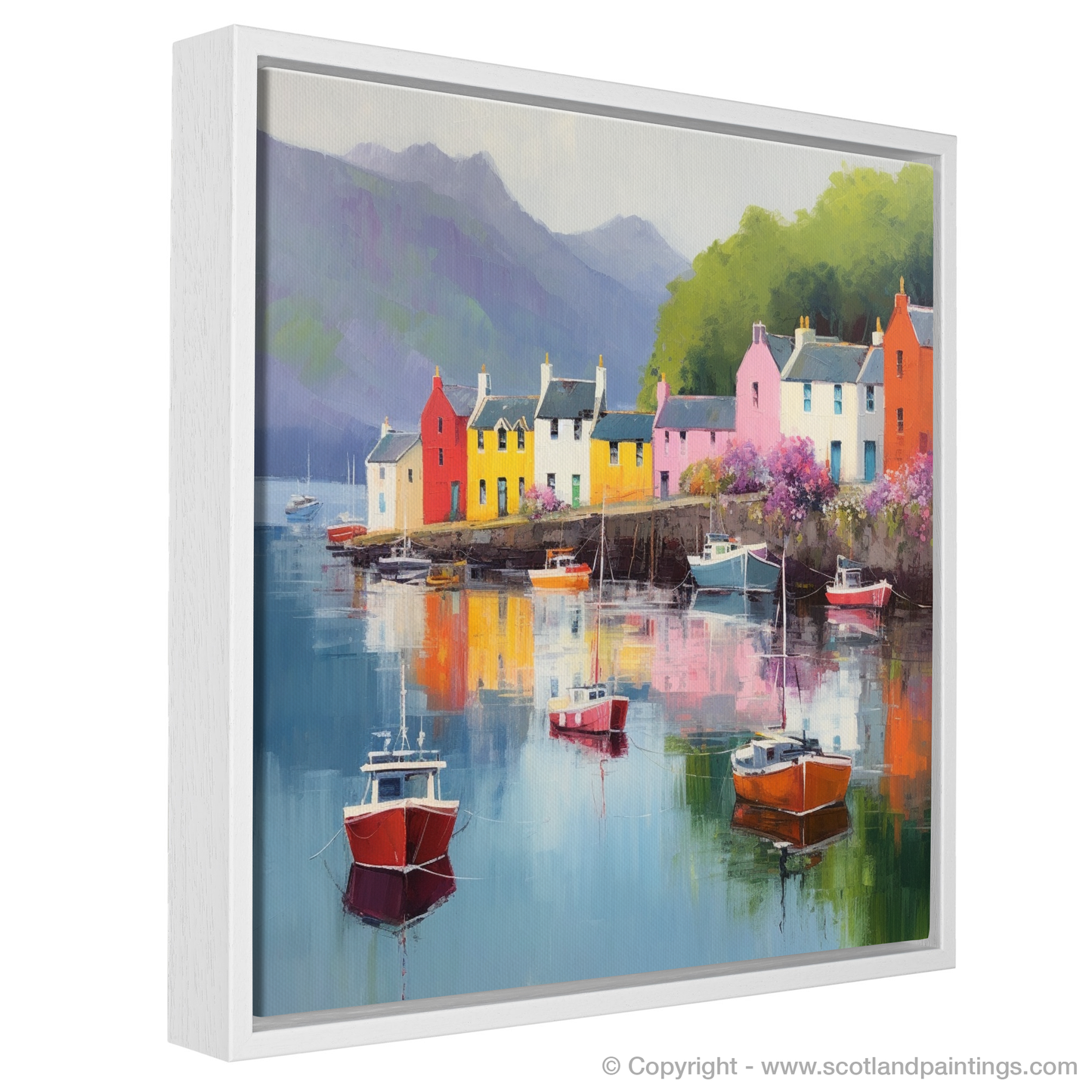 Portree Harbour: A Naive Art Ode to Scottish Serenity