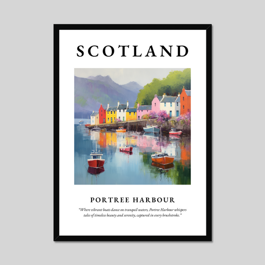 Poster of Portree Harbour, Scotland.