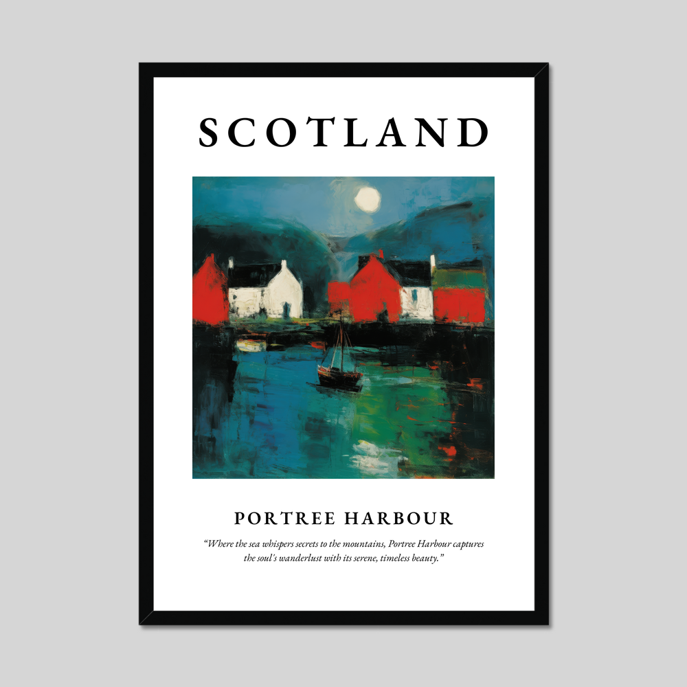 Poster of Portree Harbour, Scotland.