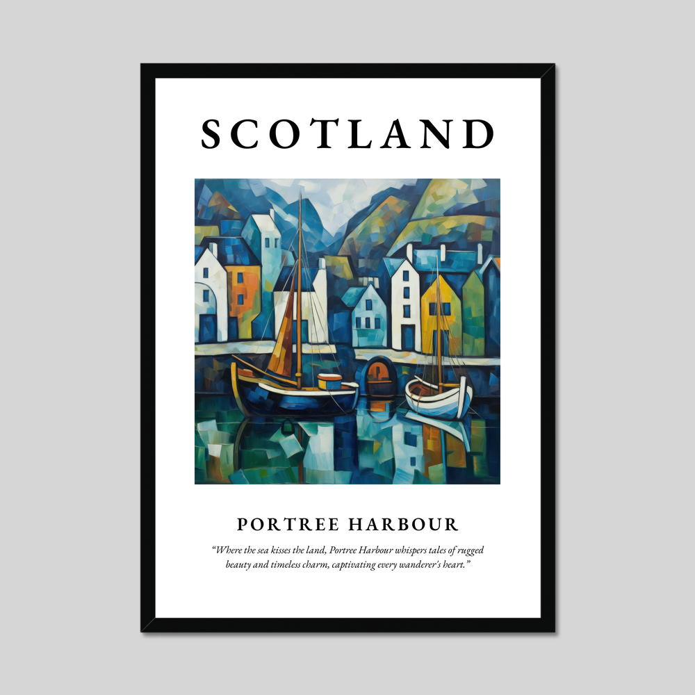 Poster of Portree Harbour, Scotland.