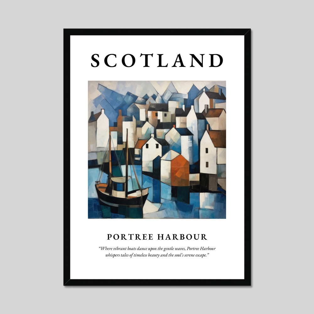 Poster of Portree Harbour, Scotland.