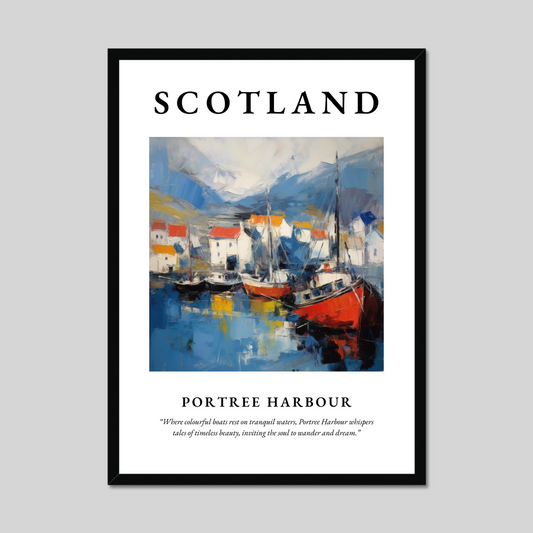 Poster of Portree Harbour, Scotland.