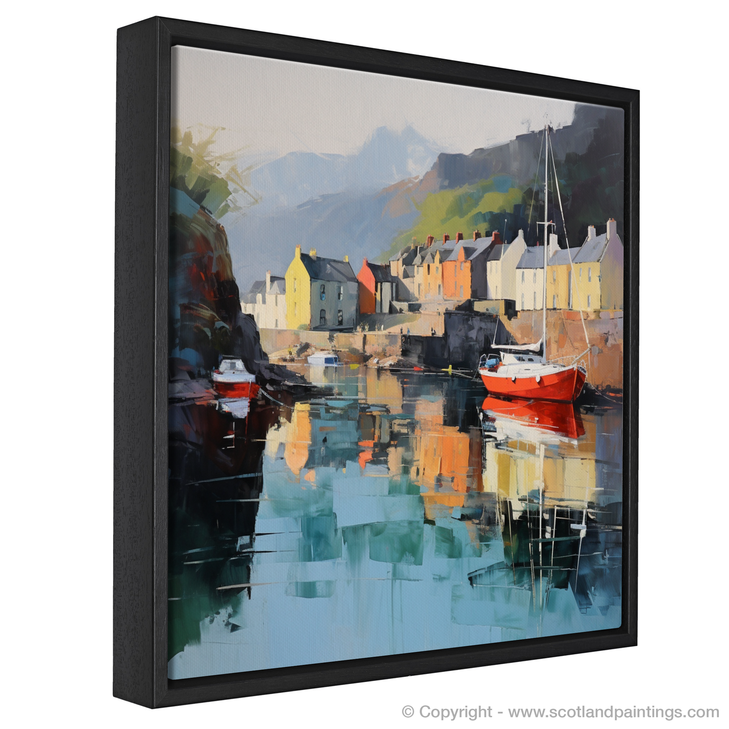 Portree Harbour Dreamscape: An Abstract Impressionist Journey