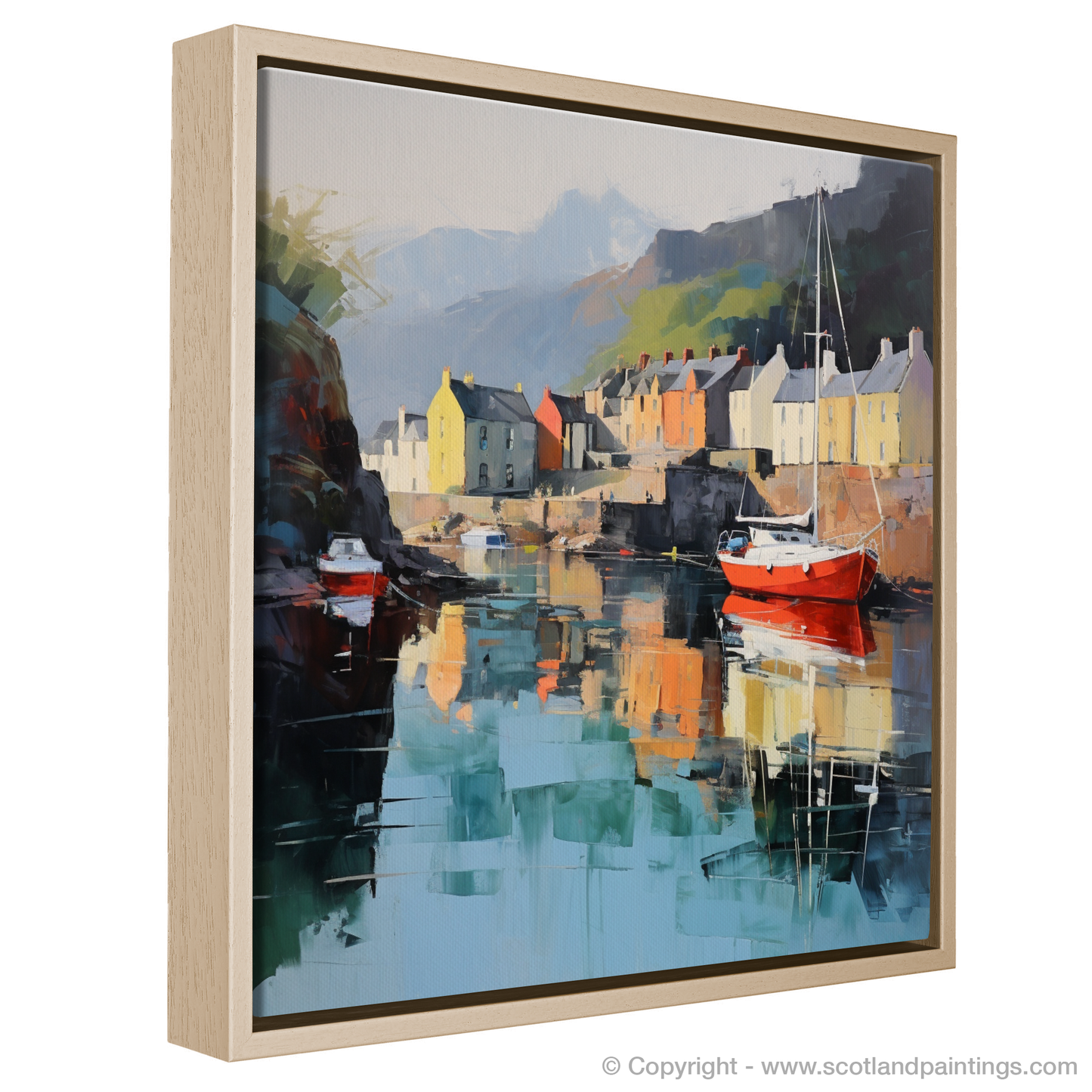 Portree Harbour Dreamscape: An Abstract Impressionist Journey