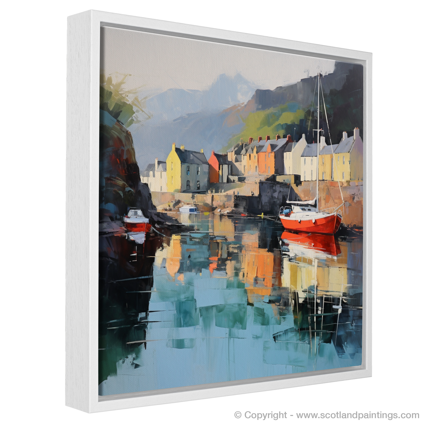 Portree Harbour Dreamscape: An Abstract Impressionist Journey