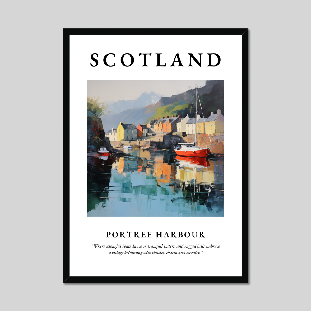 Poster of Portree Harbour, Scotland.