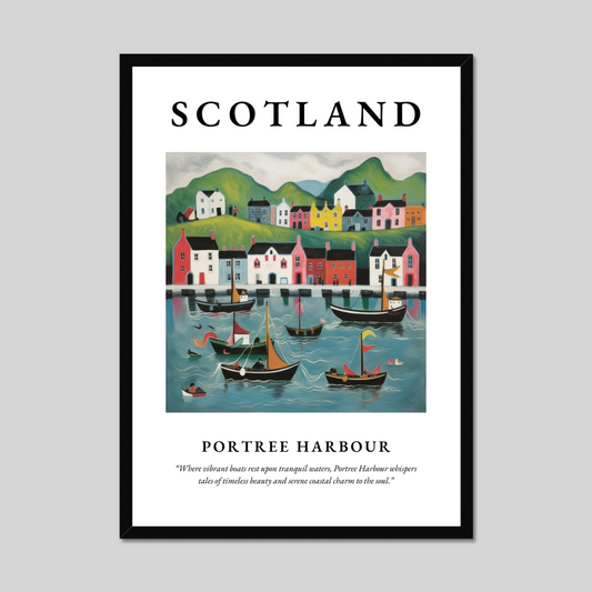 Poster of Portree Harbour, Scotland.