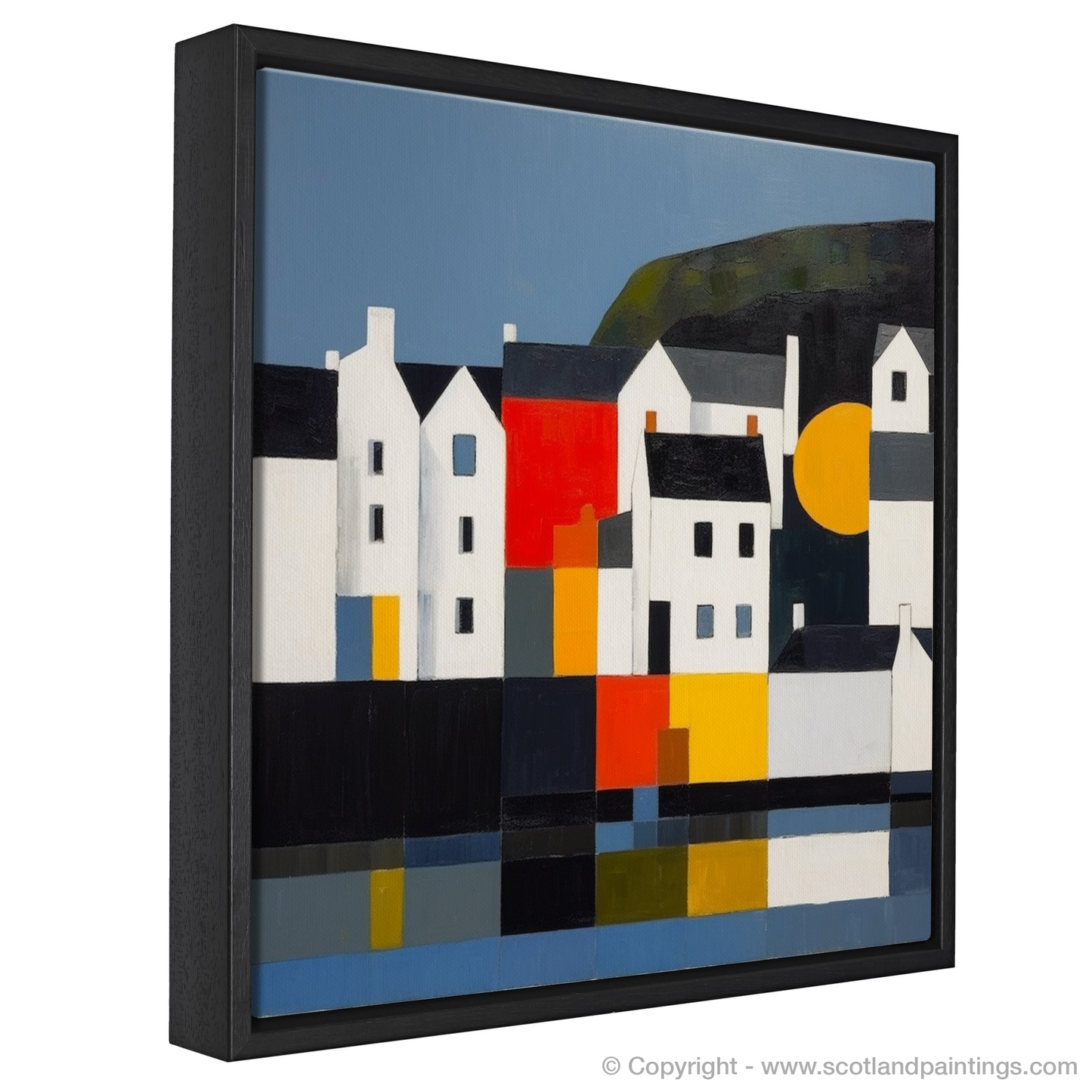 Portree Harbour Essence: A Minimalist Scottish Coastal Marvel