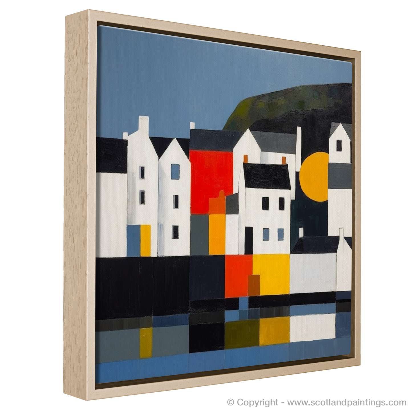 Portree Harbour Essence: A Minimalist Scottish Coastal Marvel