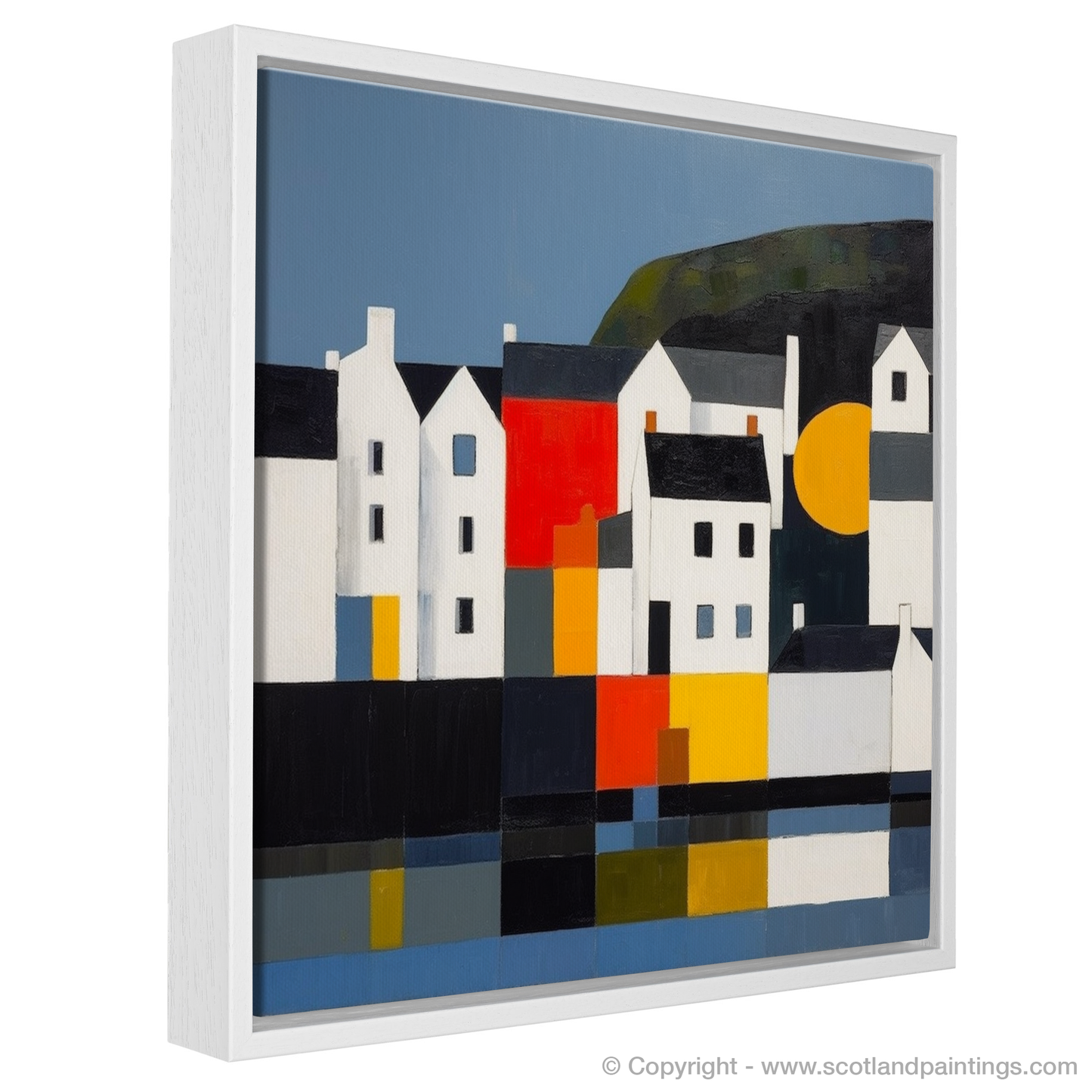 Portree Harbour Essence: A Minimalist Scottish Coastal Marvel