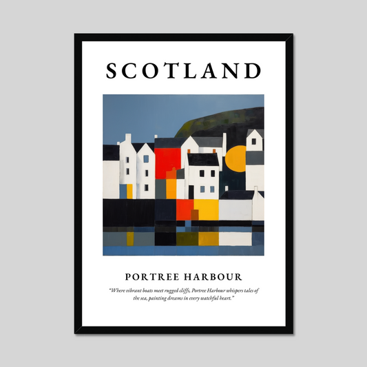 Poster of Portree Harbour, Scotland.