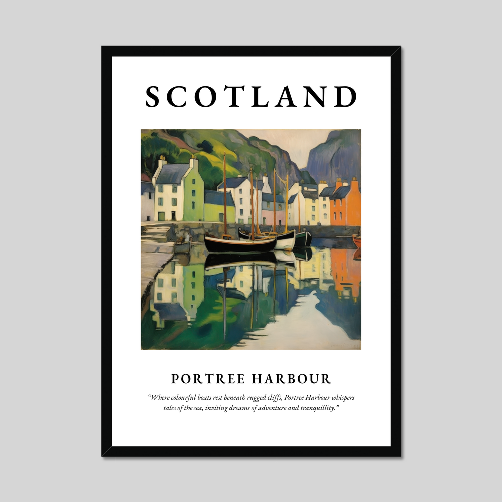 Poster of Portree Harbour, Scotland.