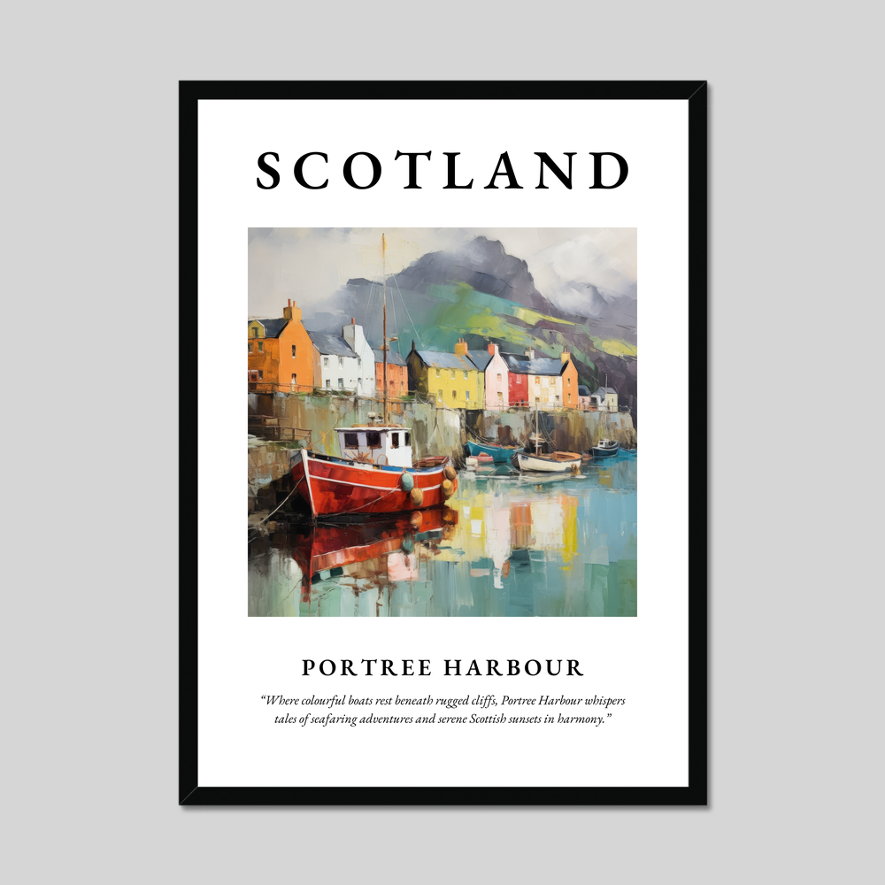 Poster of Portree Harbour, Scotland.