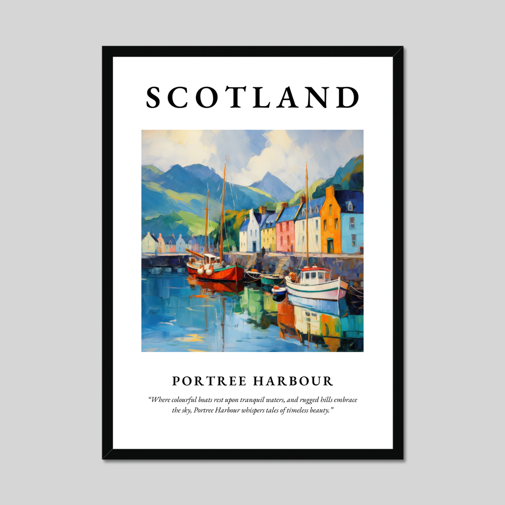 Poster of Portree Harbour, Scotland.