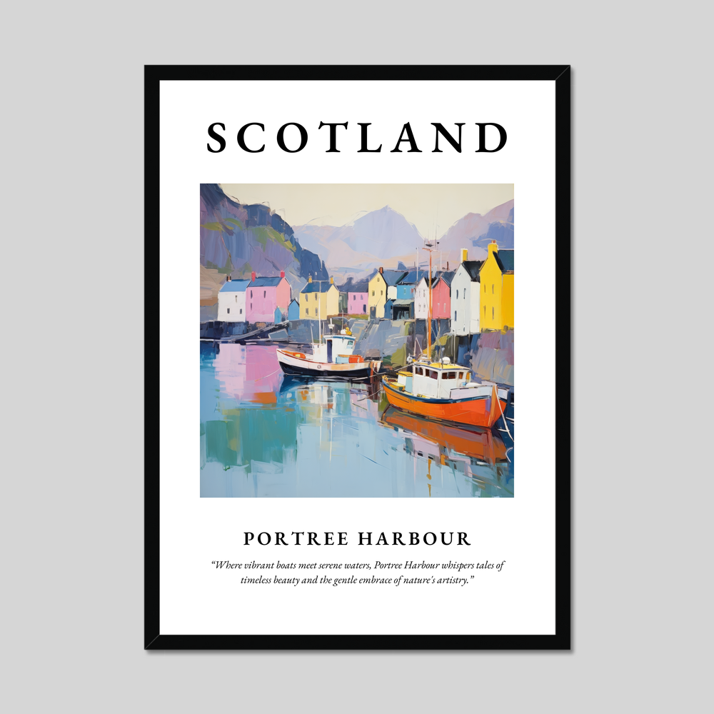 Poster of Portree Harbour, Scotland.