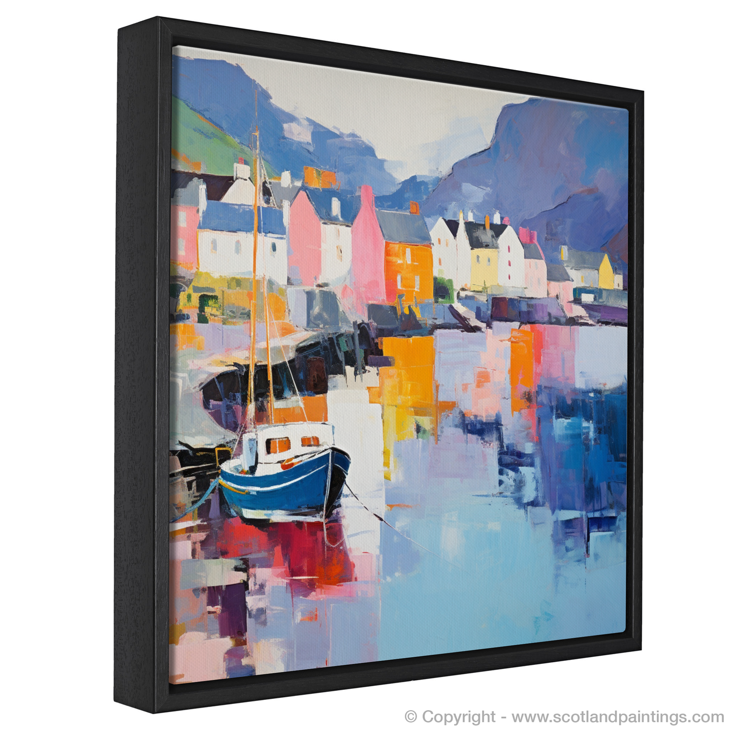 Portree Harbour Serenity: A Colour Field Tribute