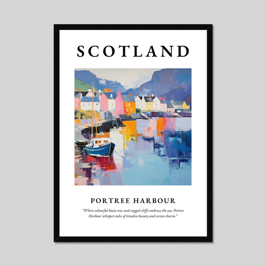 Poster of Portree Harbour, Scotland.