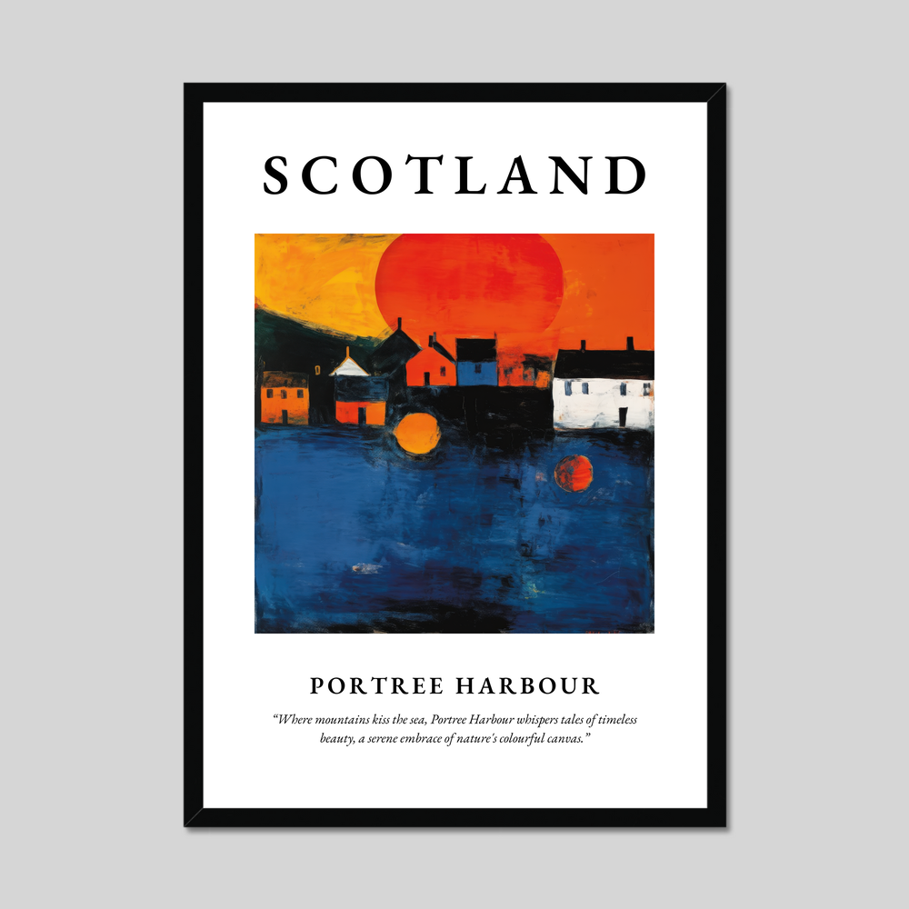 Poster of Portree Harbour, Scotland.