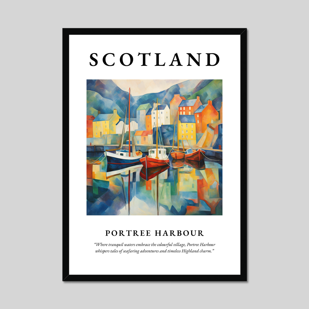 Poster of Portree Harbour, Scotland.