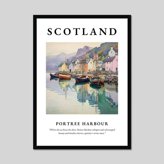 Poster of Portree Harbour, Scotland.