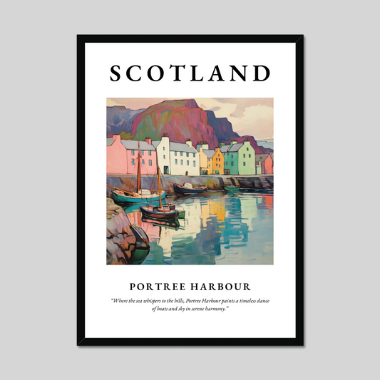 Poster of Portree Harbour, Scotland.