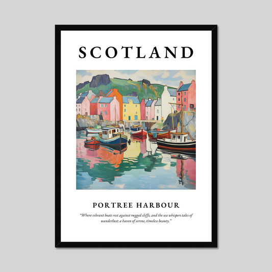 Poster of Portree Harbour, Scotland.