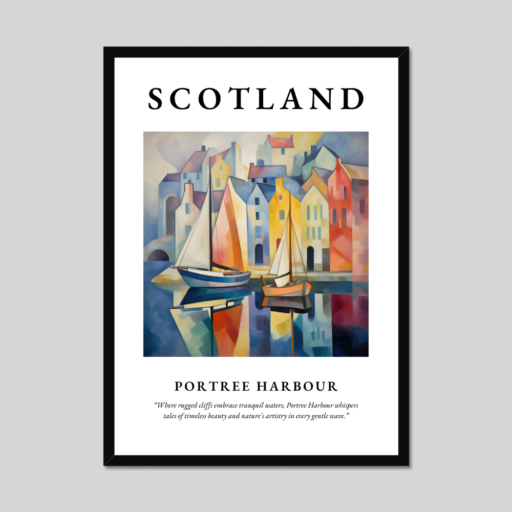 Poster of Portree Harbour, Scotland.