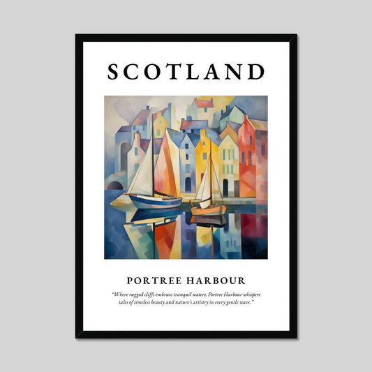 Poster of Portree Harbour, Scotland.