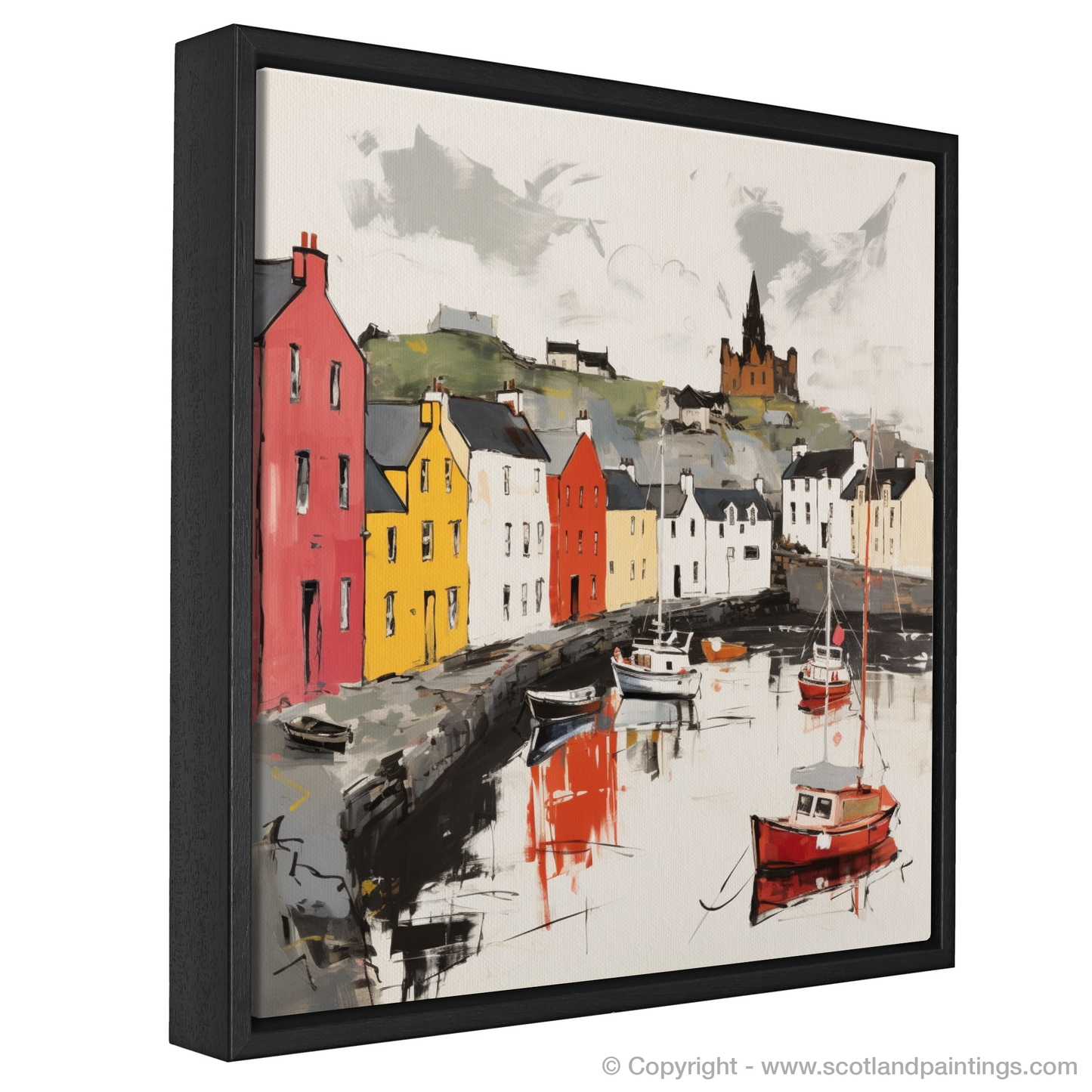 Vibrant Portree: A Pop Art Tribute to Scotland's Coastal Charm