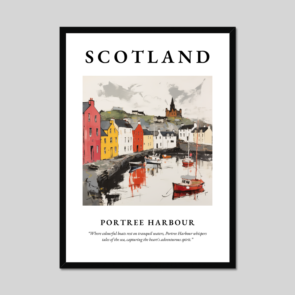 Poster of Portree Harbour, Scotland.