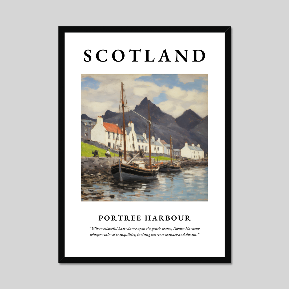 Poster of Portree Harbour, Scotland.