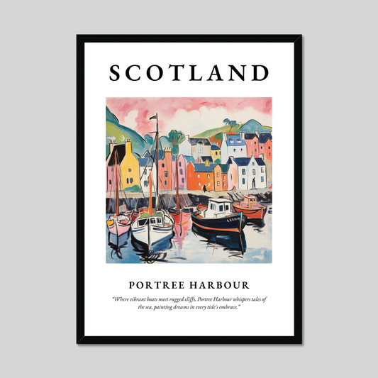 Poster of Portree Harbour, Scotland.