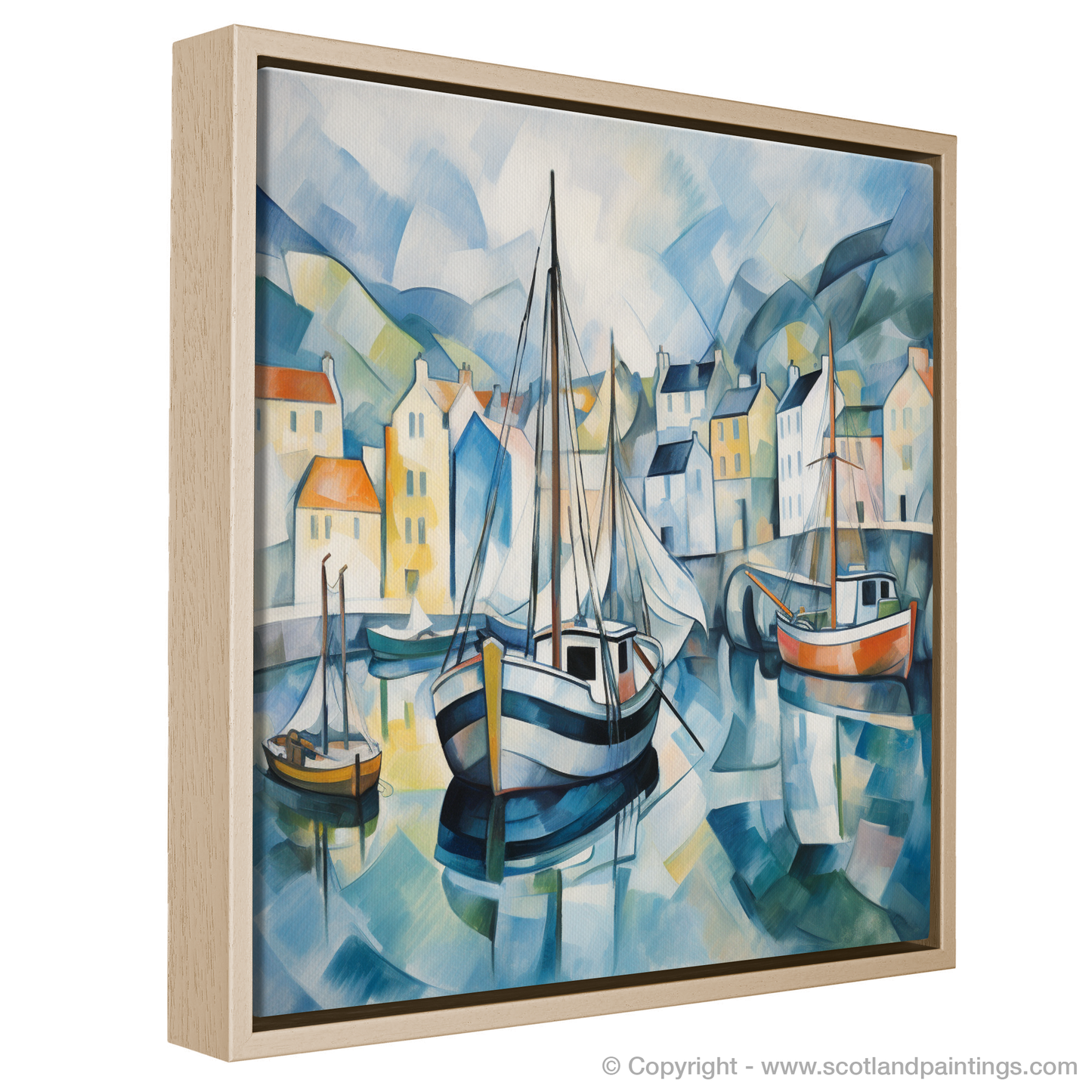 Cubist Portree: A Symphonic Mosaic of Scottish Harbour Life