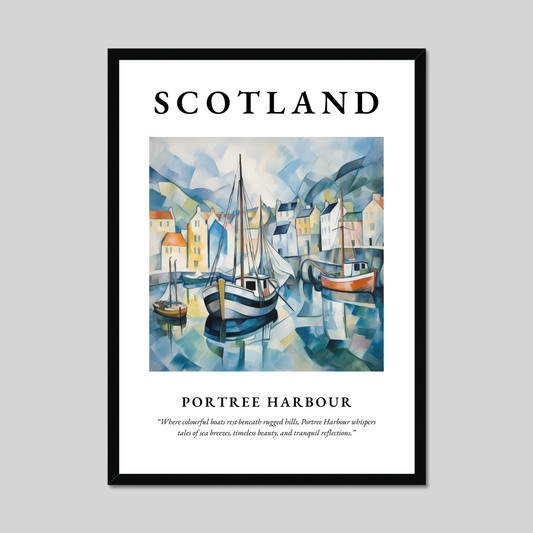 Poster of Portree Harbour, Scotland.