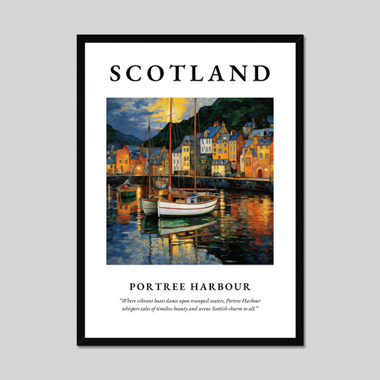 Poster of Portree Harbour, Scotland.