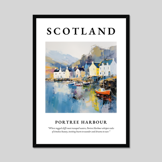 Poster of Portree Harbour, Scotland.