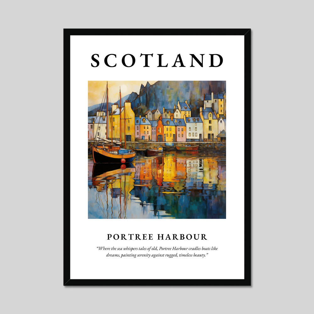 Poster of Portree Harbour, Scotland.