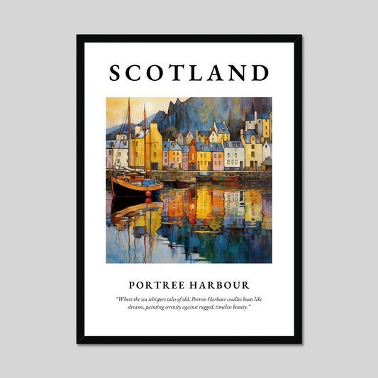 Poster of Portree Harbour, Scotland.