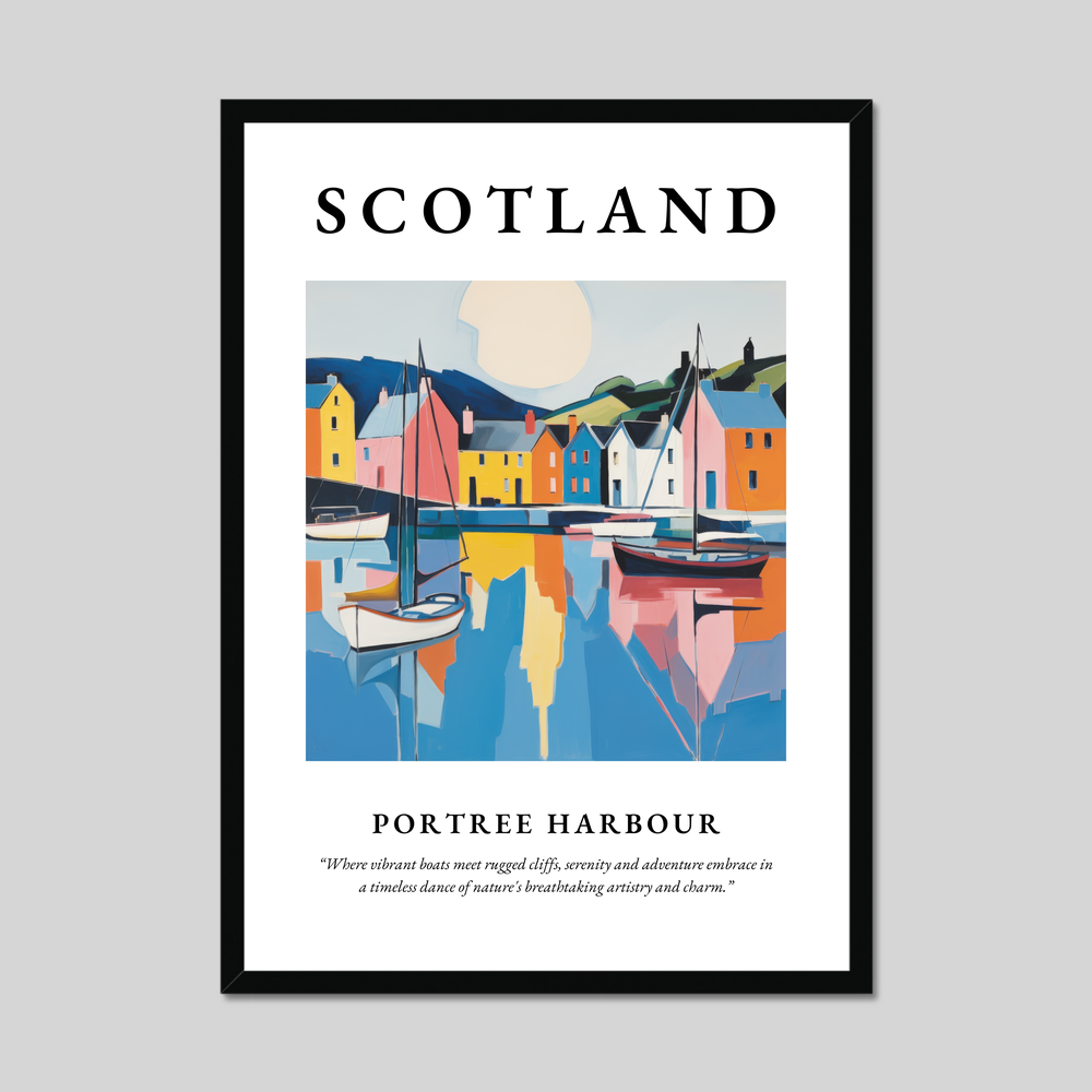 Poster of Portree Harbour, Scotland.