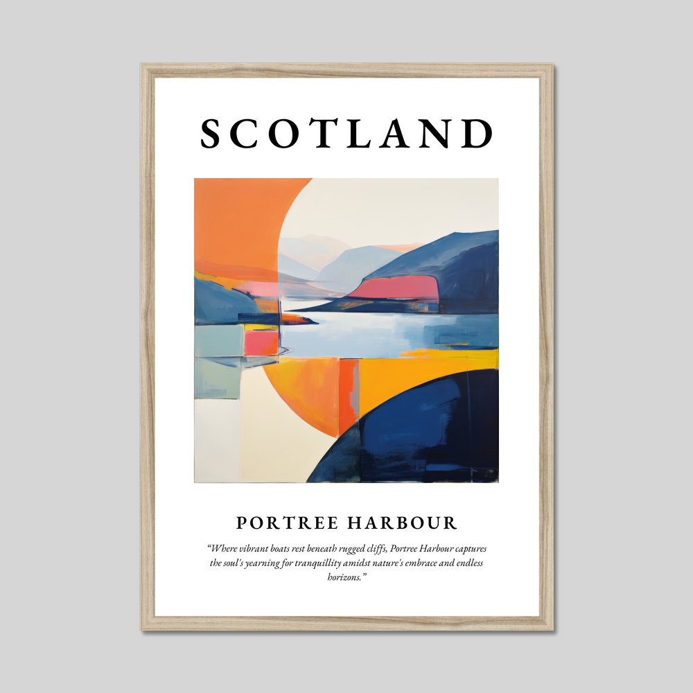 Poster in a natural frame with the word Scotland