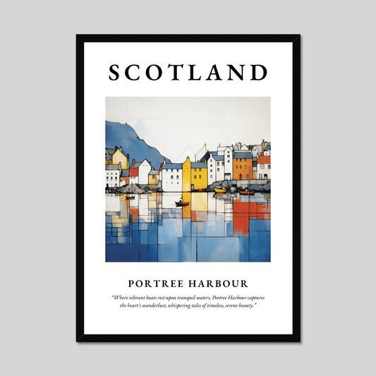 Poster of Portree Harbour, Scotland.