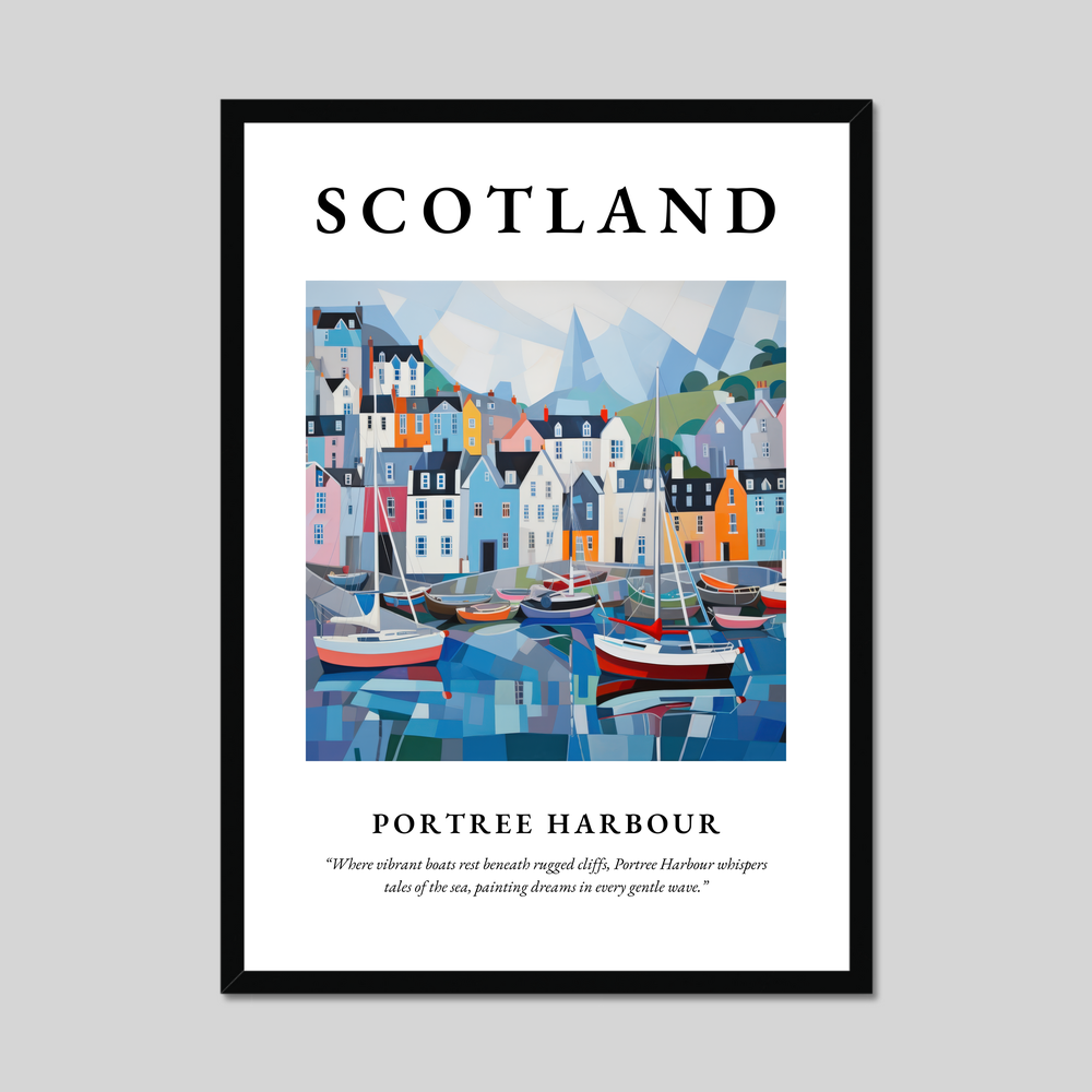 Poster of Portree Harbour, Scotland.